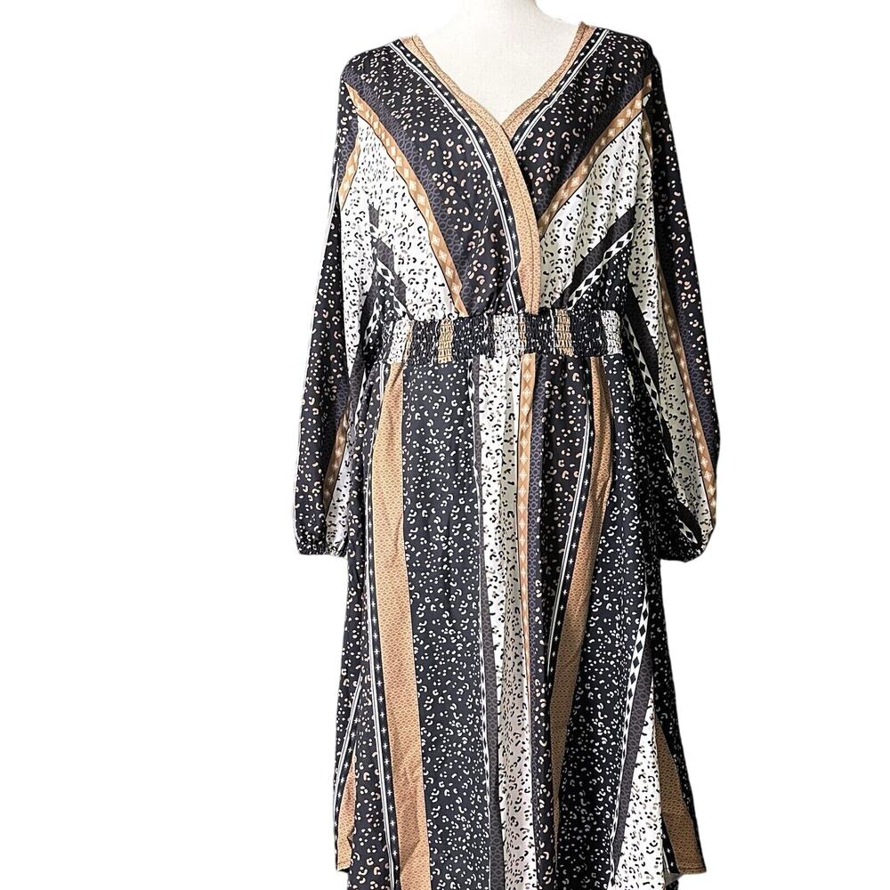 NWT Bloomchic Women's Midi Dress‎ With Geometric Print - Size US 14-16